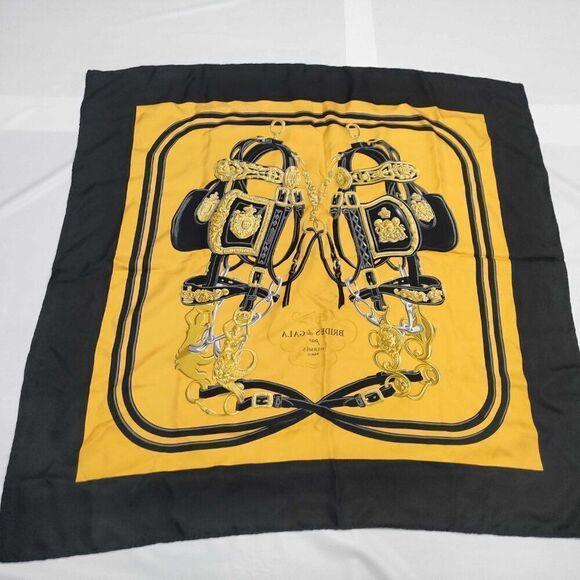 Hermès Brides De Gala Silk Scarf - Yellow & Black - Picture 4 of 6